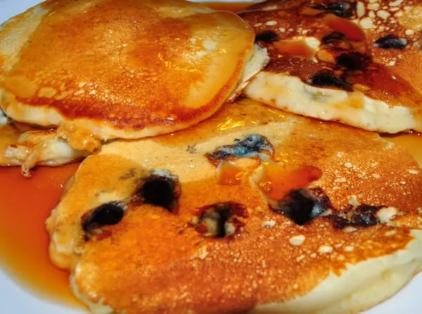 Photograph of blueberry, folded in.